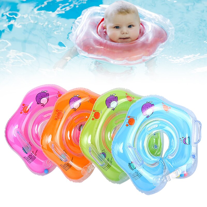 Swimming Pool Baby Accessories Neck Ring Tube Baby Inflatable Float Ring Safety Infant Newborn Bathing Neck Float Swim Circle